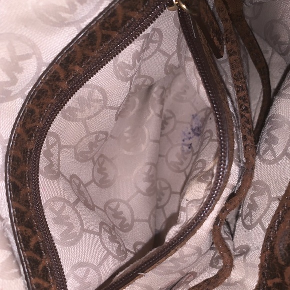 MICHAEL KORS Hamilton Brown Snakeskin Tote - Picture 6 of 6